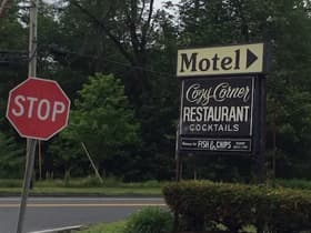 Cozy complimentary breakfast setting at the motel
